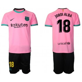 Maillot de Foot FC Barcelone Jordi Alba 18 Enfant Troisieme 2020/21